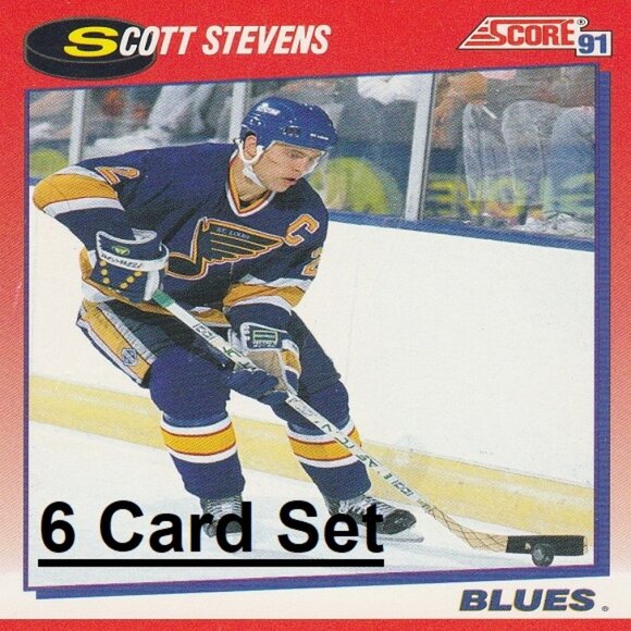 Scott Stevens St. Louis Blues NHL Hockey Card Collection - 6 Card Set - Picture 1 of 7